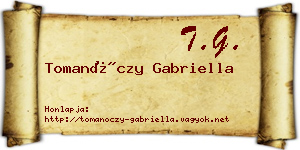 Tomanóczy Gabriella névjegykártya