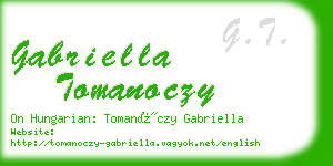 gabriella tomanoczy business card